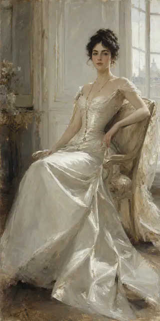 Elena Voss in the White Drawing Room